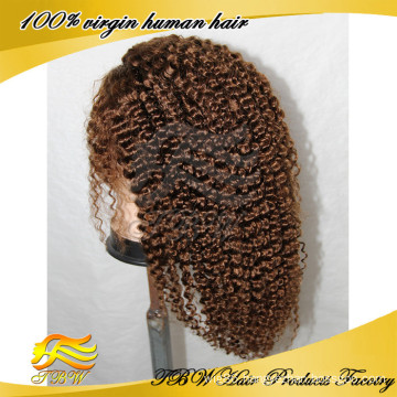 2015 Trend Color Kinky Curly Wig Brazilian Human Hair Wig